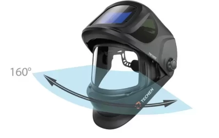 Сварочная маска с автоматическим светофильтром и подачей воздуха Tecmen TM1000 черная с PAPR