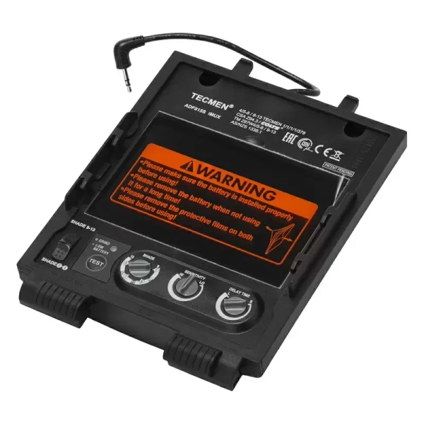 Сварочная маска с автоматическим светофильтром (АСФ) Хамелеон Tecmen ADF 815S TM16 черная (внешняя кнопка зачистки)