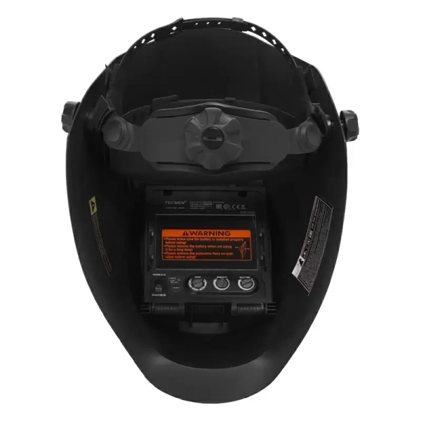 Сварочная маска с автоматическим светофильтром (АСФ) Хамелеон Tecmen ADF 815S TM16 черная (внешняя кнопка зачистки)