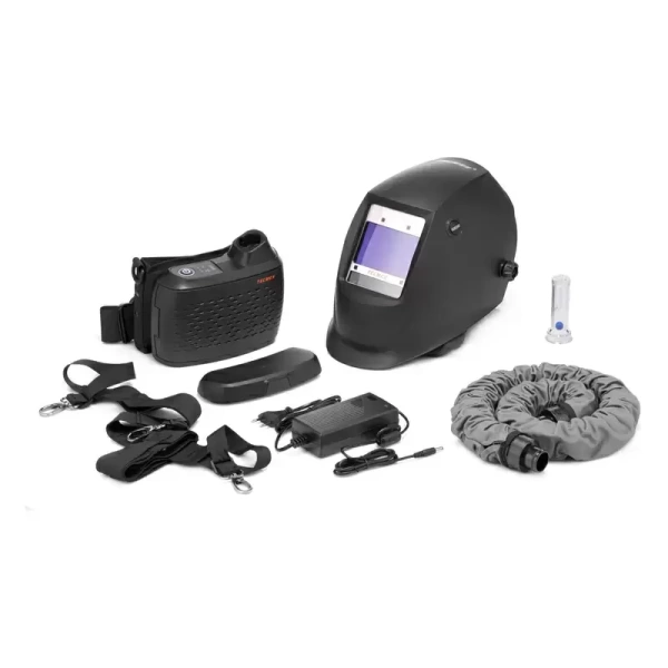 Сварочная маска с автоматическим светофильтром и подачей воздуха Tecmen 815S с PAPR (внешняя кнопка зачистки)