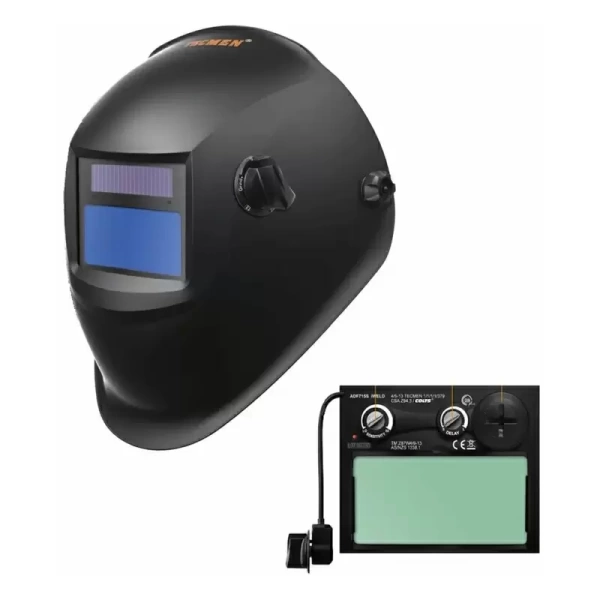 Сварочная маска с автоматическим светофильтром (АСФ) Хамелеон Tecmen ADF 715S 9-13 TM15 черная