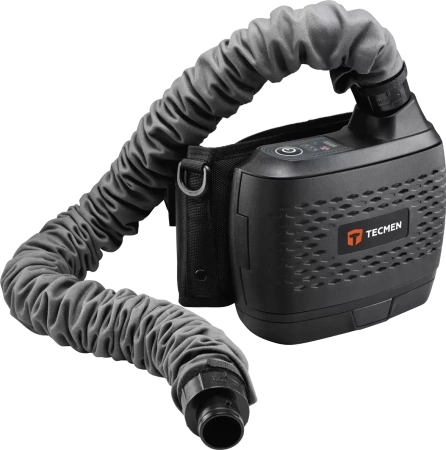 Сварочная маска с автоматическим светофильтром и подачей воздуха Tecmen 815S с PAPR (внешняя кнопка зачистки)