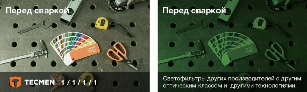 Сварочная маска с автоматическим светофильтром (АСФ) Хамелеон Tecmen ADF 730S TM15 синяя